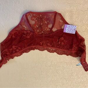 ANEMONE Brick Halter Neck Lace Bralette